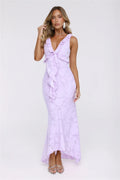 Shimmer Petal Maxi Dress Lilac