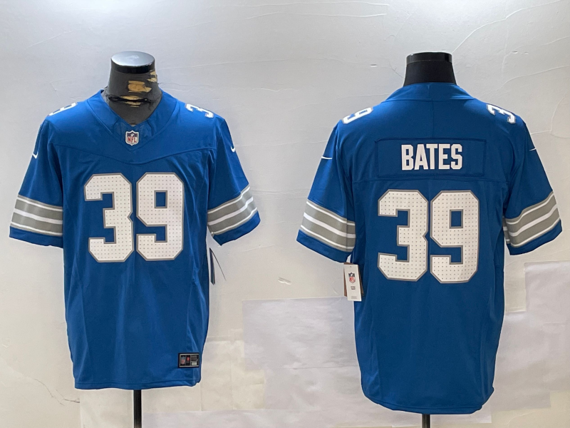 Men's Detroit Lions Jake Bates #39 Blue Team Game Jersey1