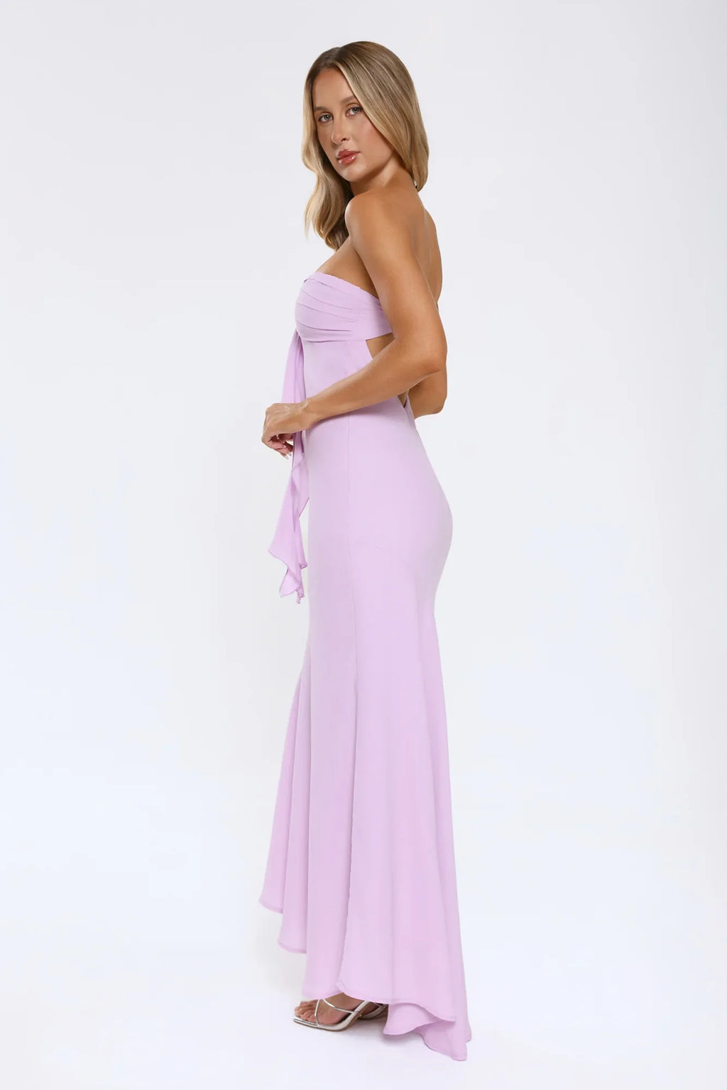 Flirt With Purpose Strapless Maxi Dress Lilac