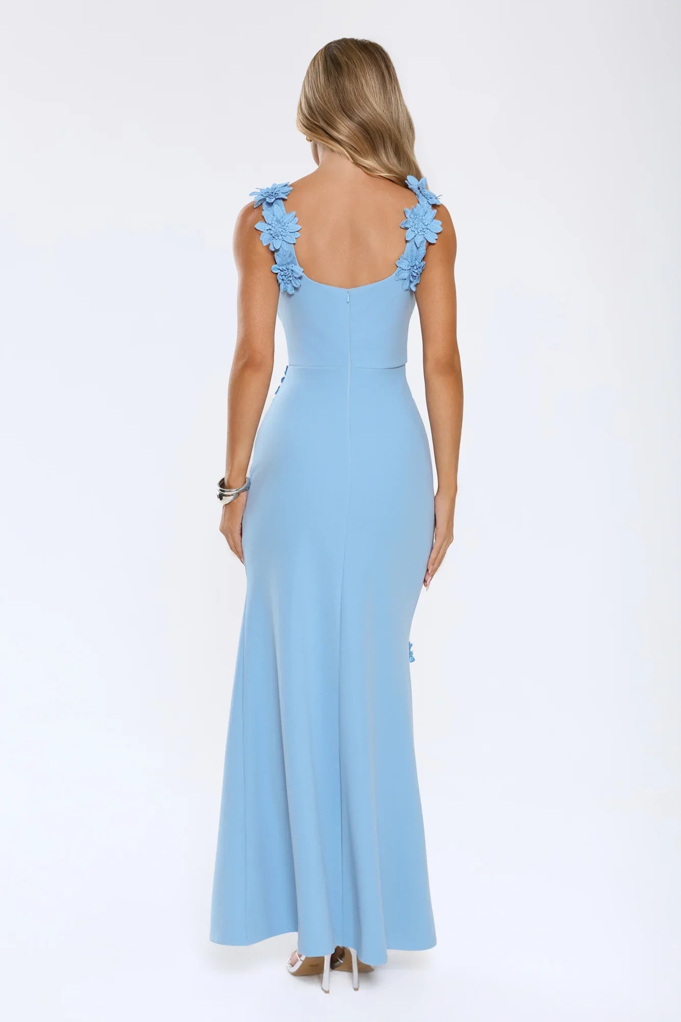 Moonlight Veil Maxi Dress Blue
