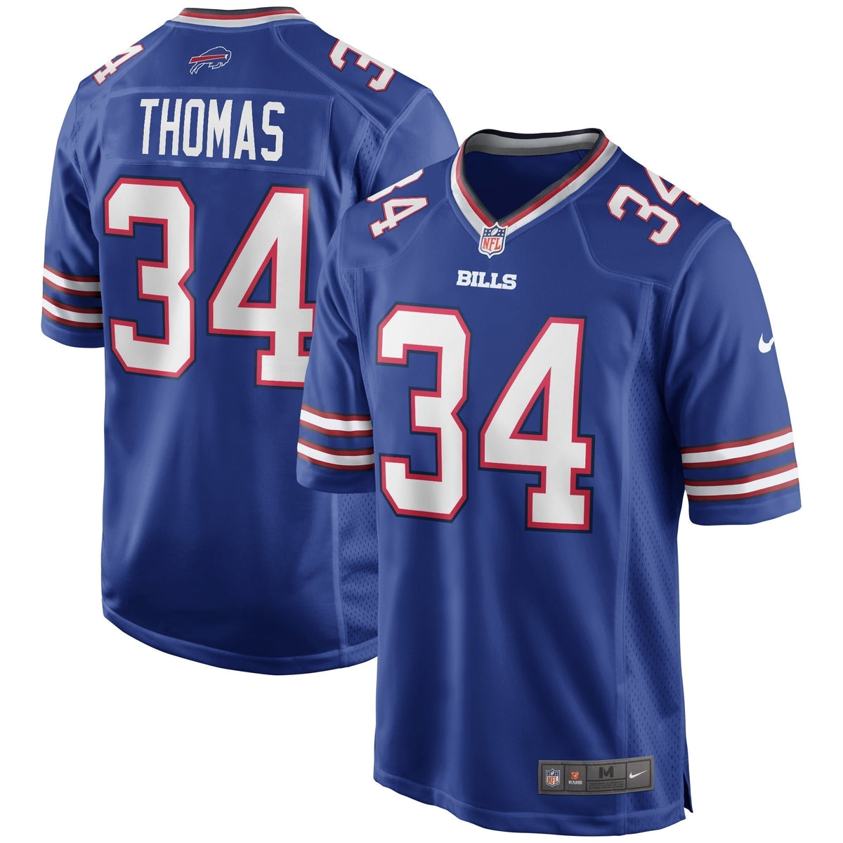 Thurman Thomas Buffalo Bills Nike Game Retired   Jersey - Royal