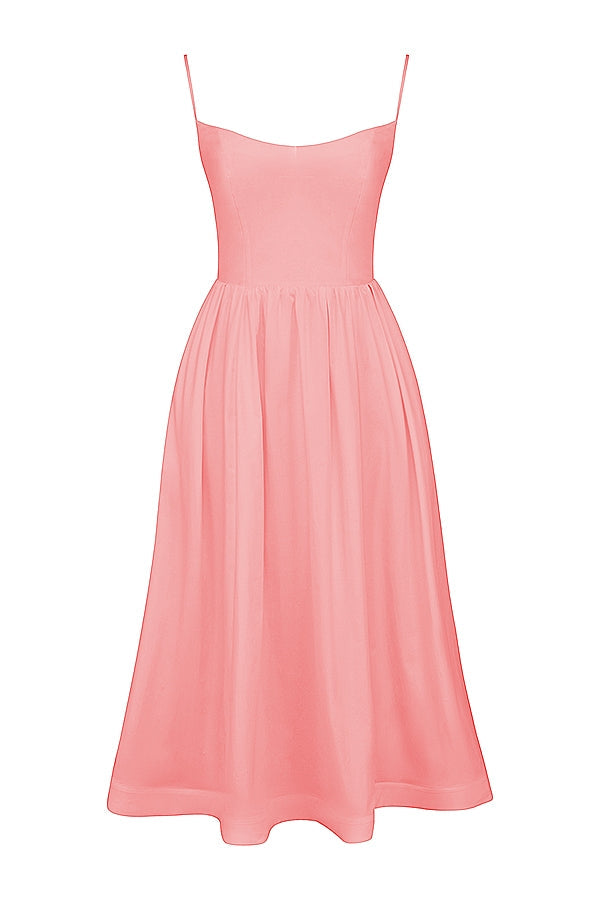apricot corset sundress
