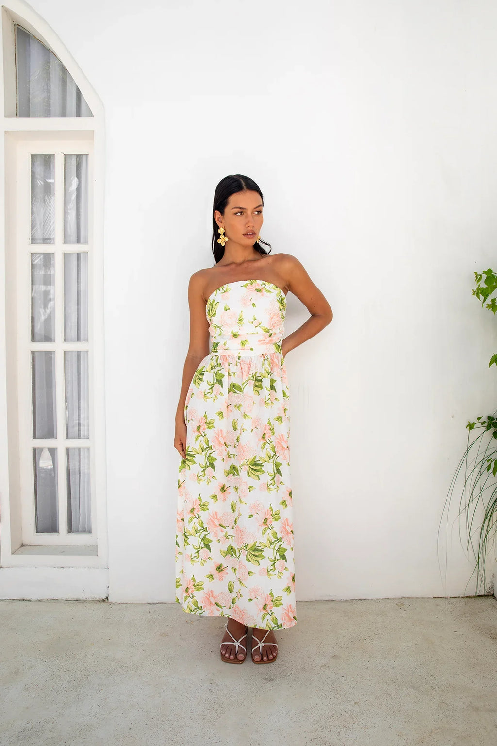 Bellissima Strapless Maxi Dress Pink