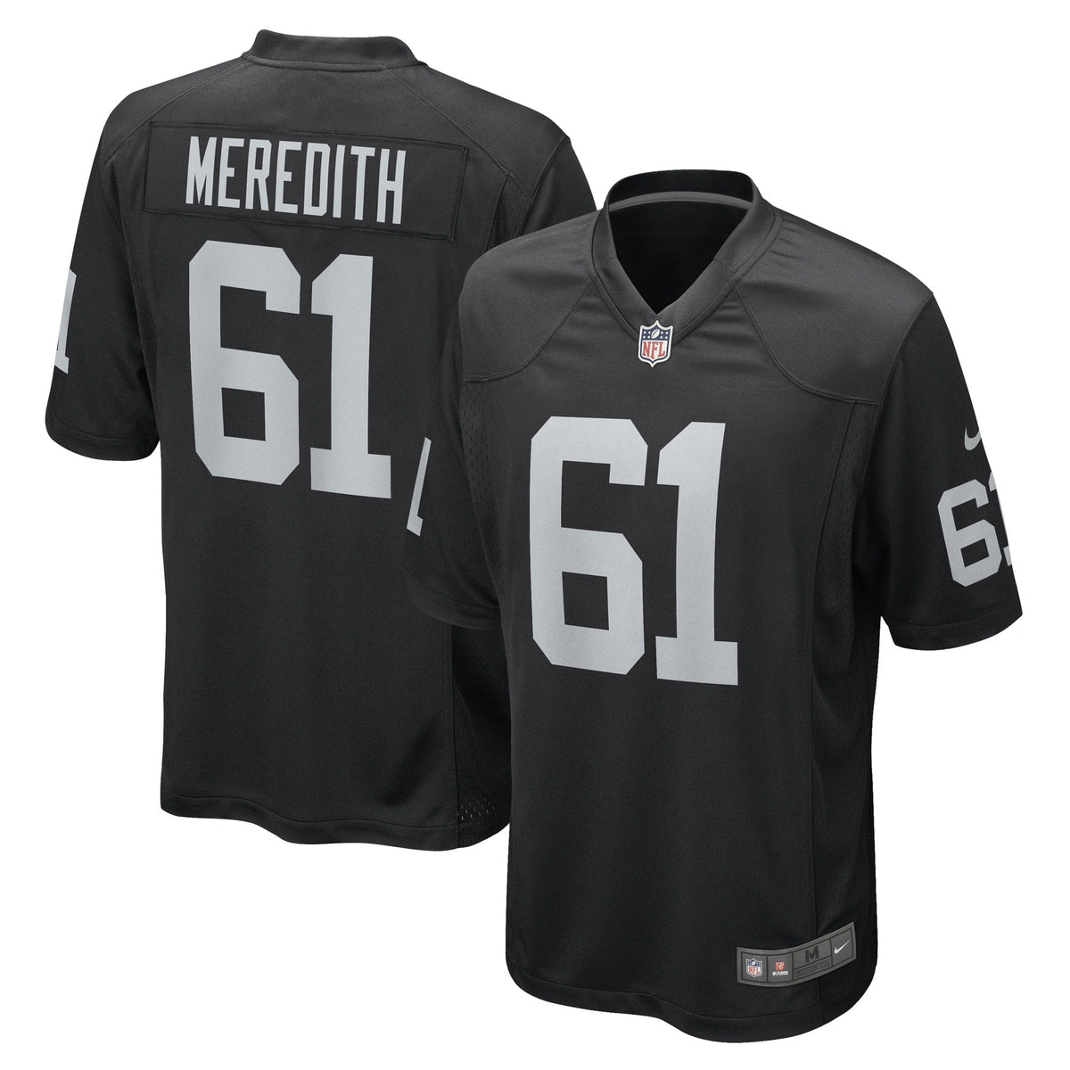 Jordan Meredith Las Vegas Raiders Nike Game   Jersey - Black