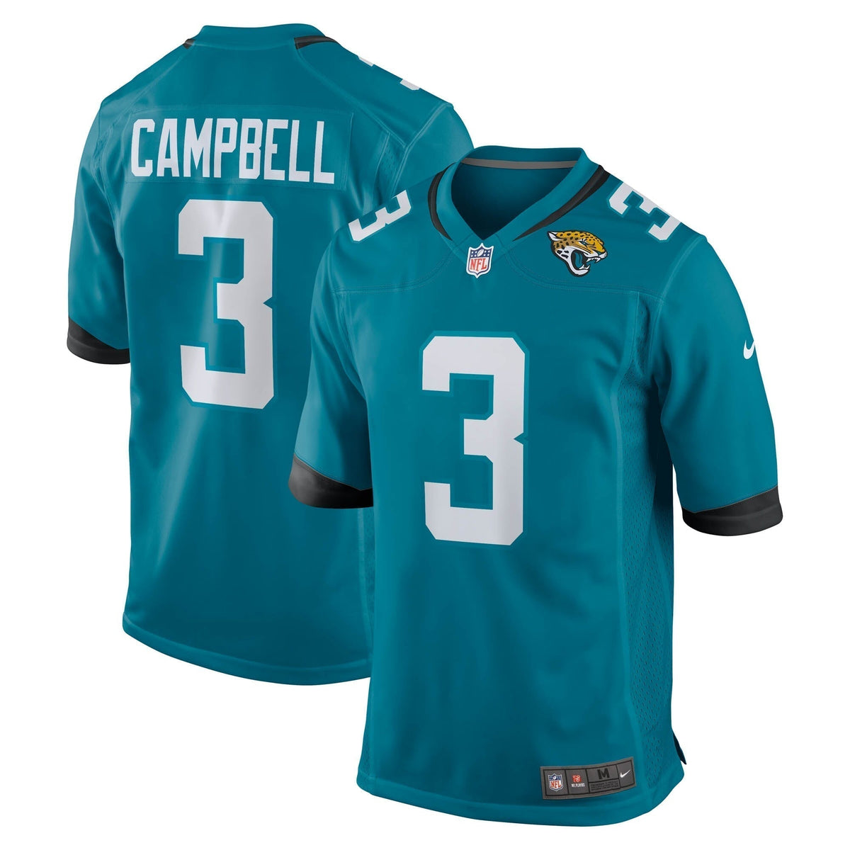 Tyson Campbell Jacksonville Jaguars Nike Team Game Jersey -  Teal