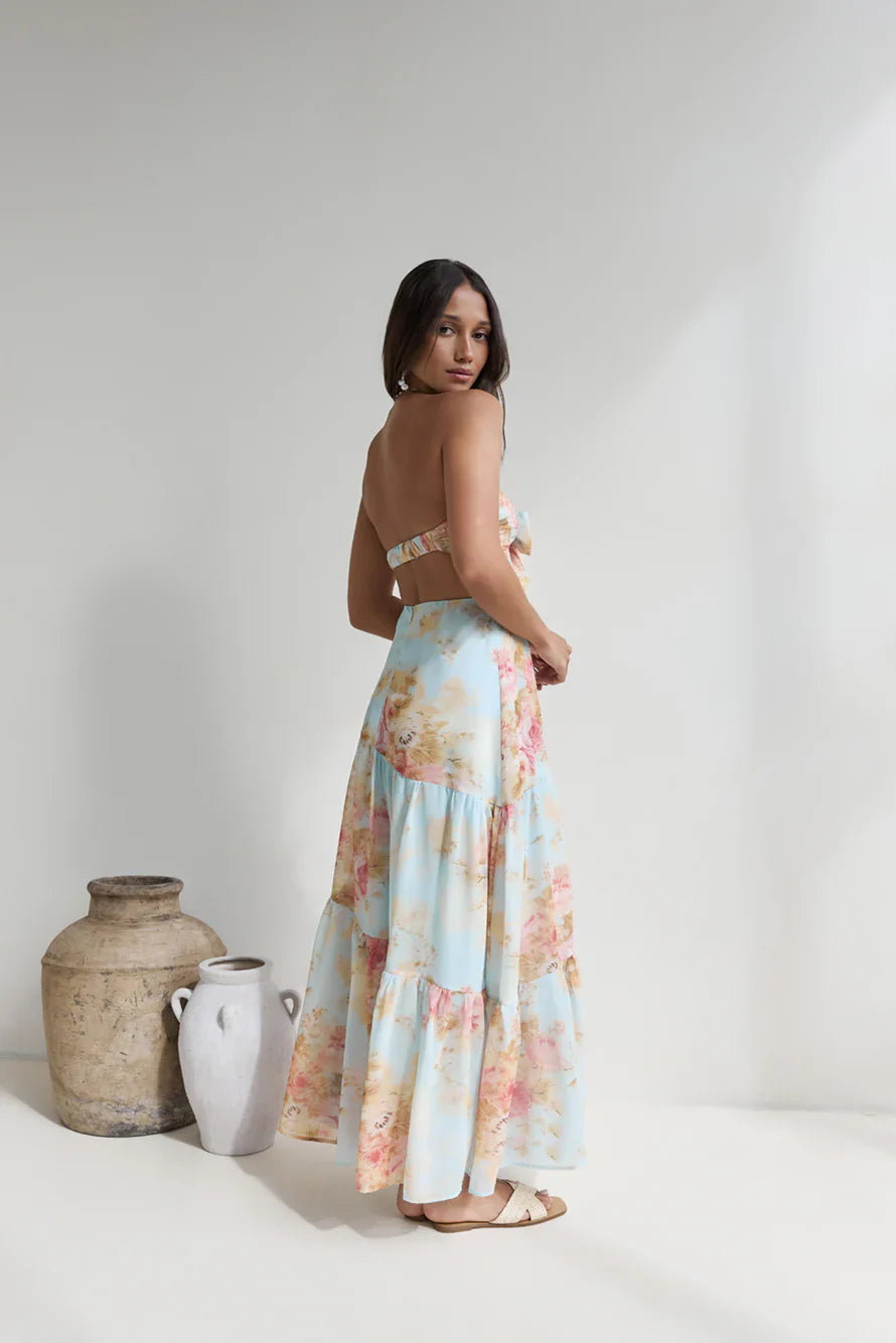 Beyond The Glow Strapless Maxi Dress Print