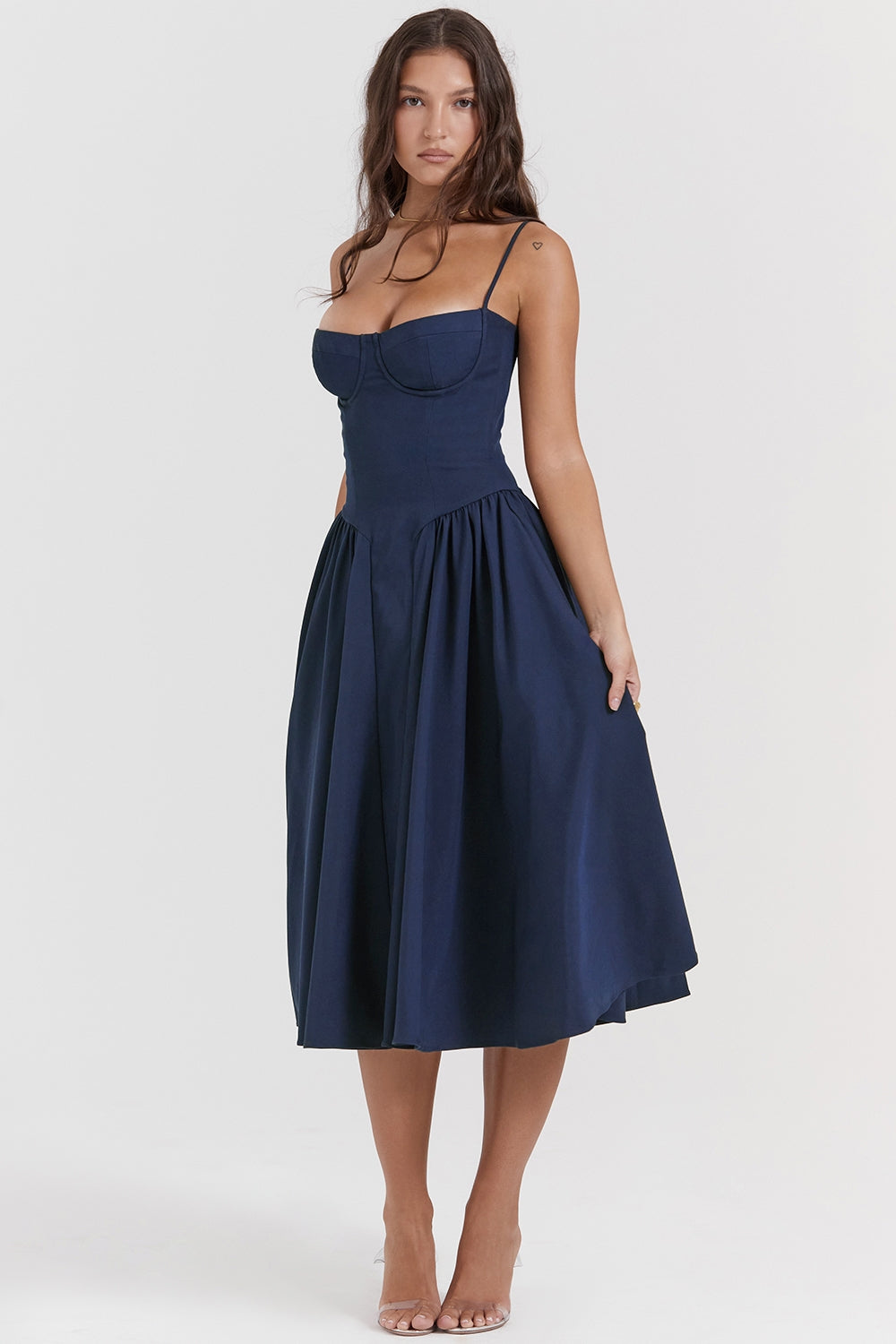 french navy corset sundress