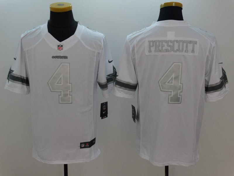 Men's Dallas Cowboys #4 Dak Prescott White Alternate Game Jersey1