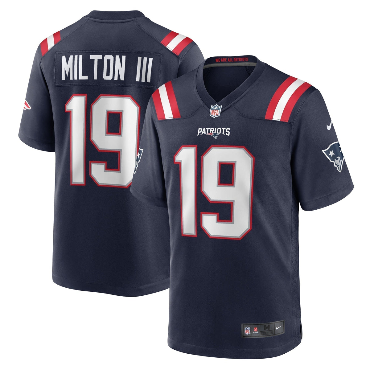 Joe Milton III New England Patriots Nike  Game Jersey -  Navy