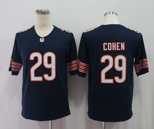 Men's Chicago Bears Tarik Cohen #29 Navy Vapor Limited Jersey1