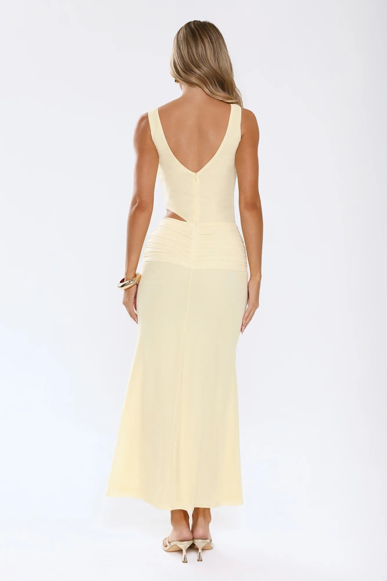 This Is The Look Mesh Maxi Dress Yellow