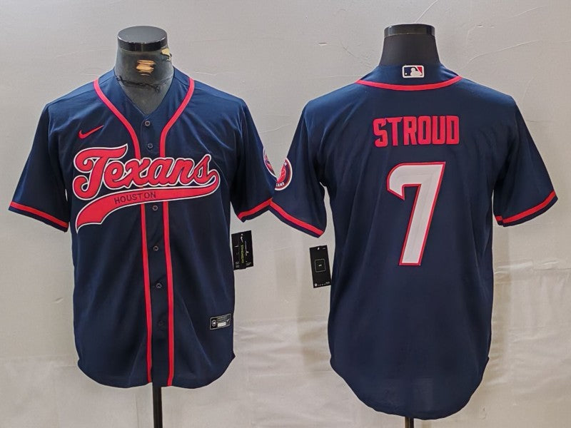 Men's Houston Texans C.J. Stroud #7 Navy Player Jersey1