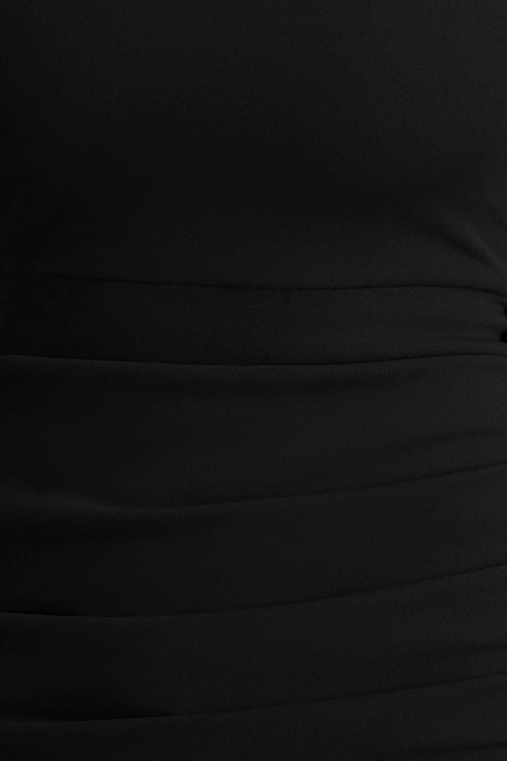 Zaya | Black Long Sleeve Mini Dress With Drape