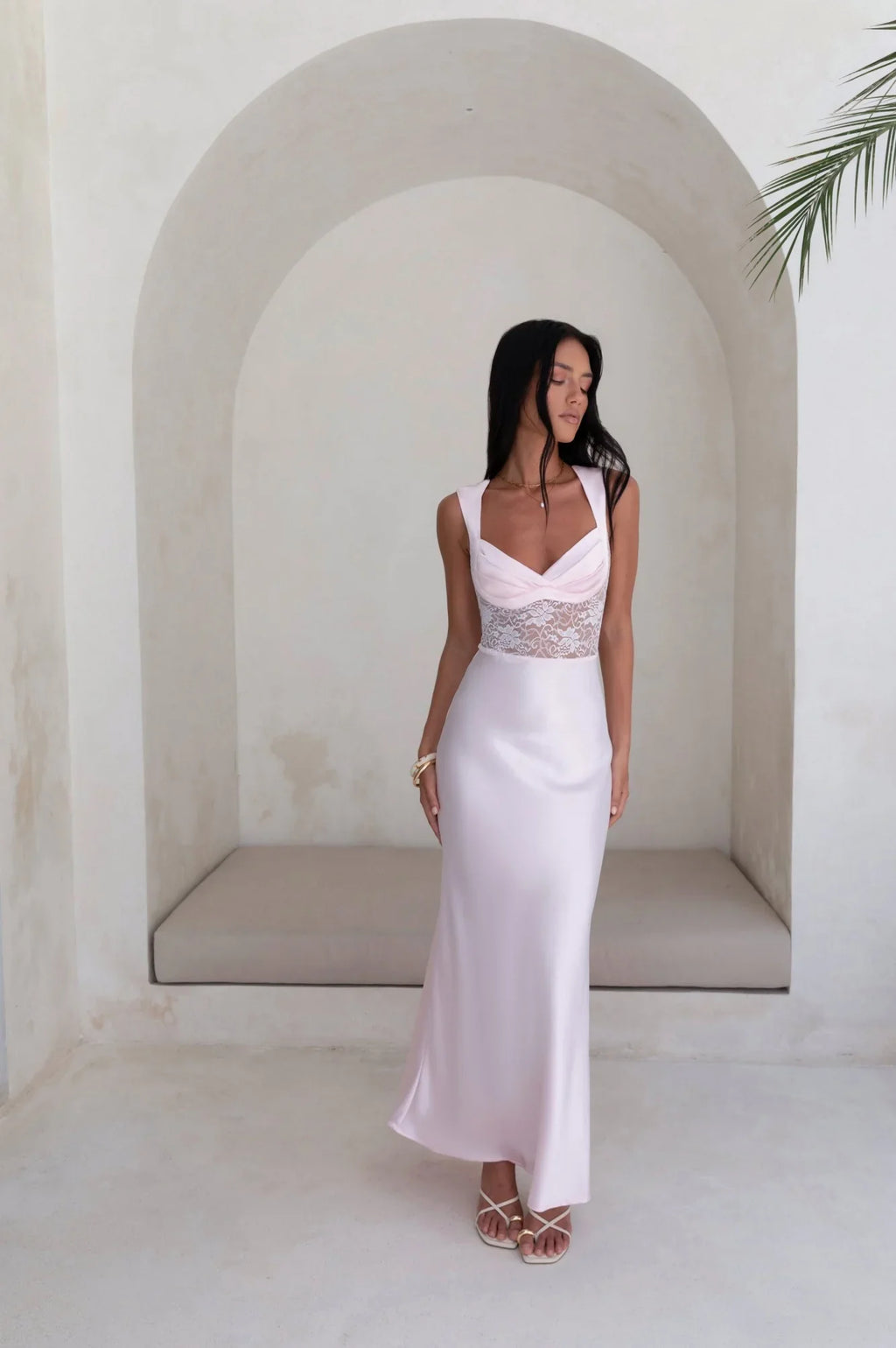 Milos Nights Midi Dress Pink