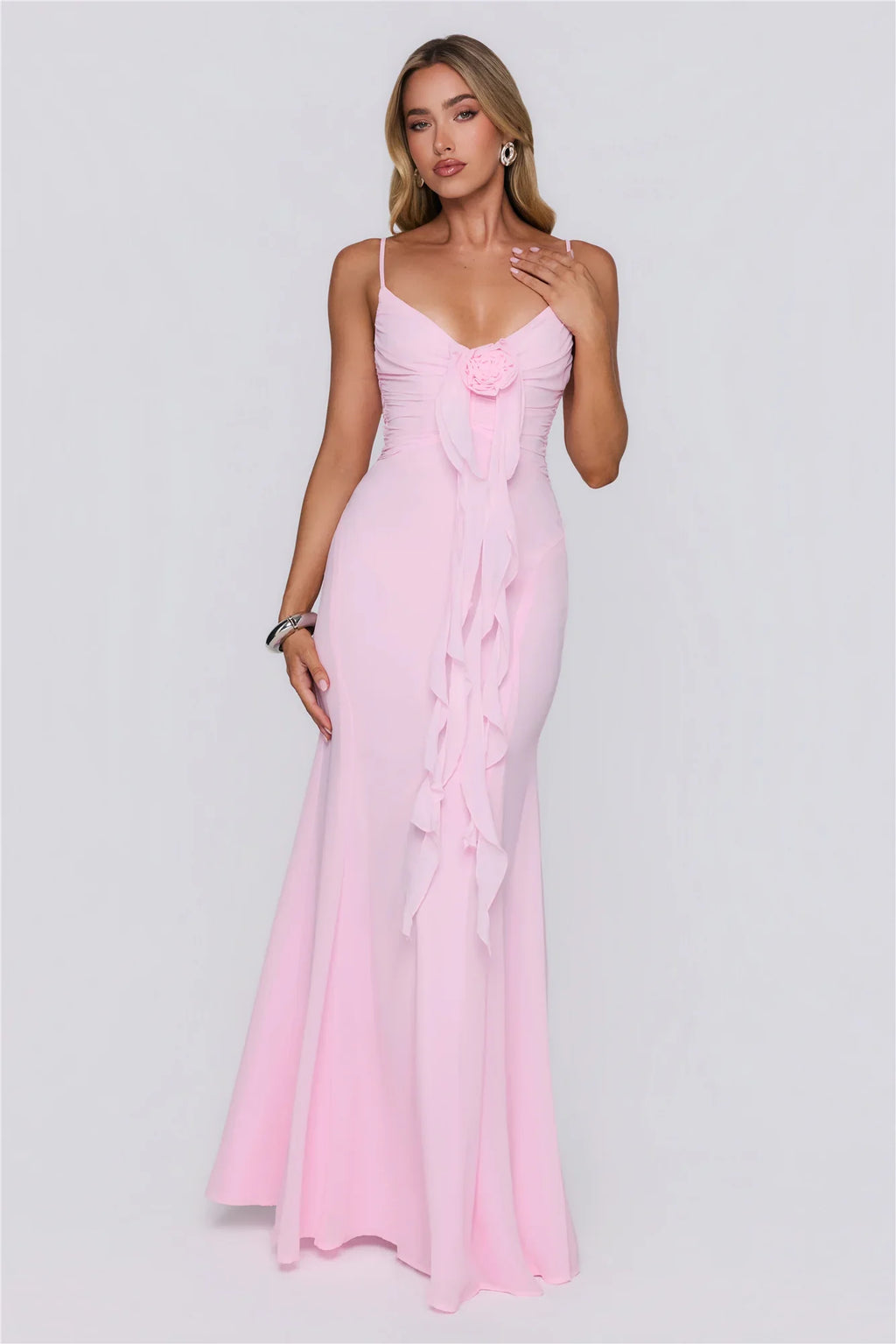 Dewy Dreams Maxi Dress Pink