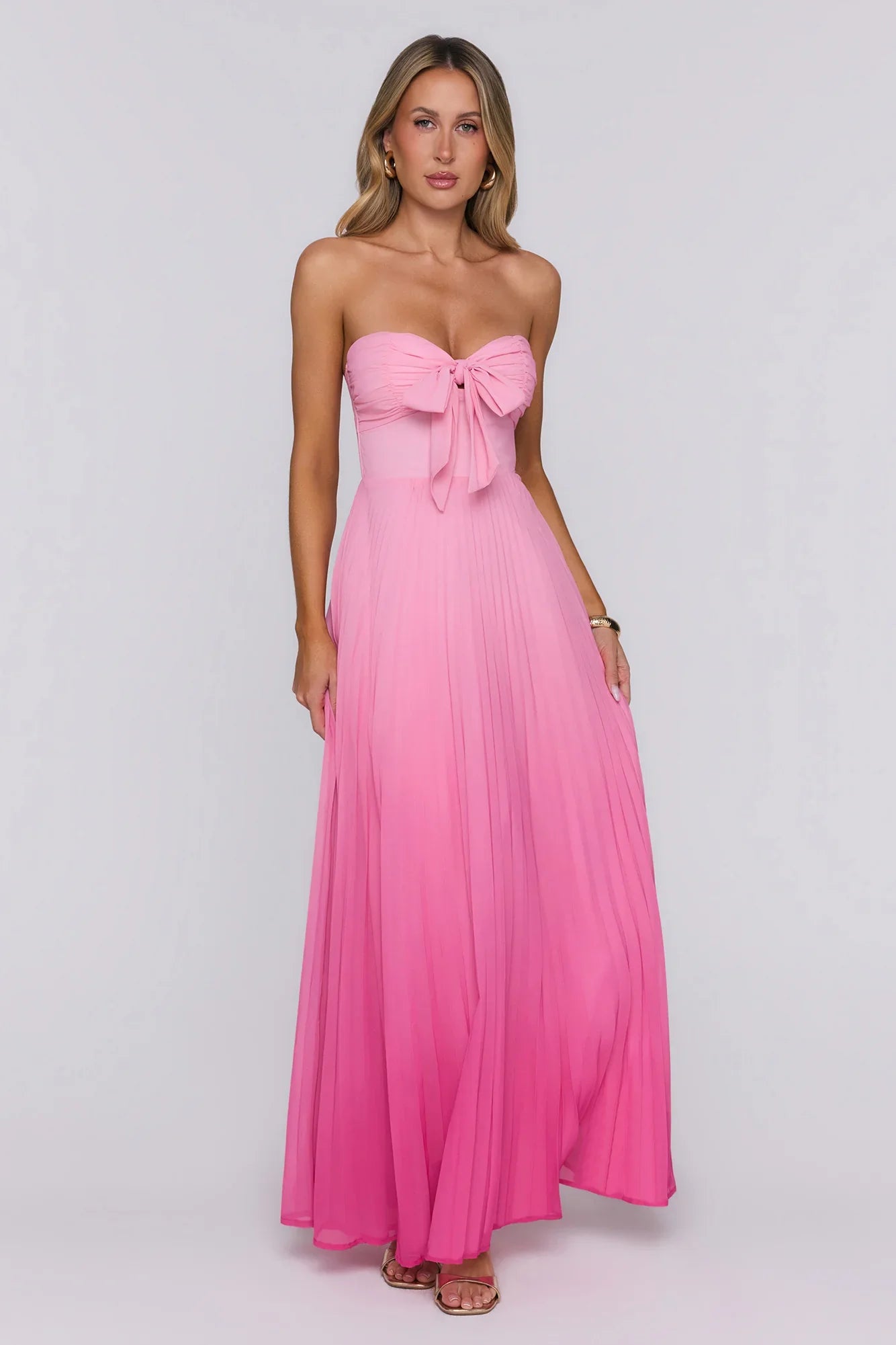 Love Spellbound Strapless Maxi Dress Pink