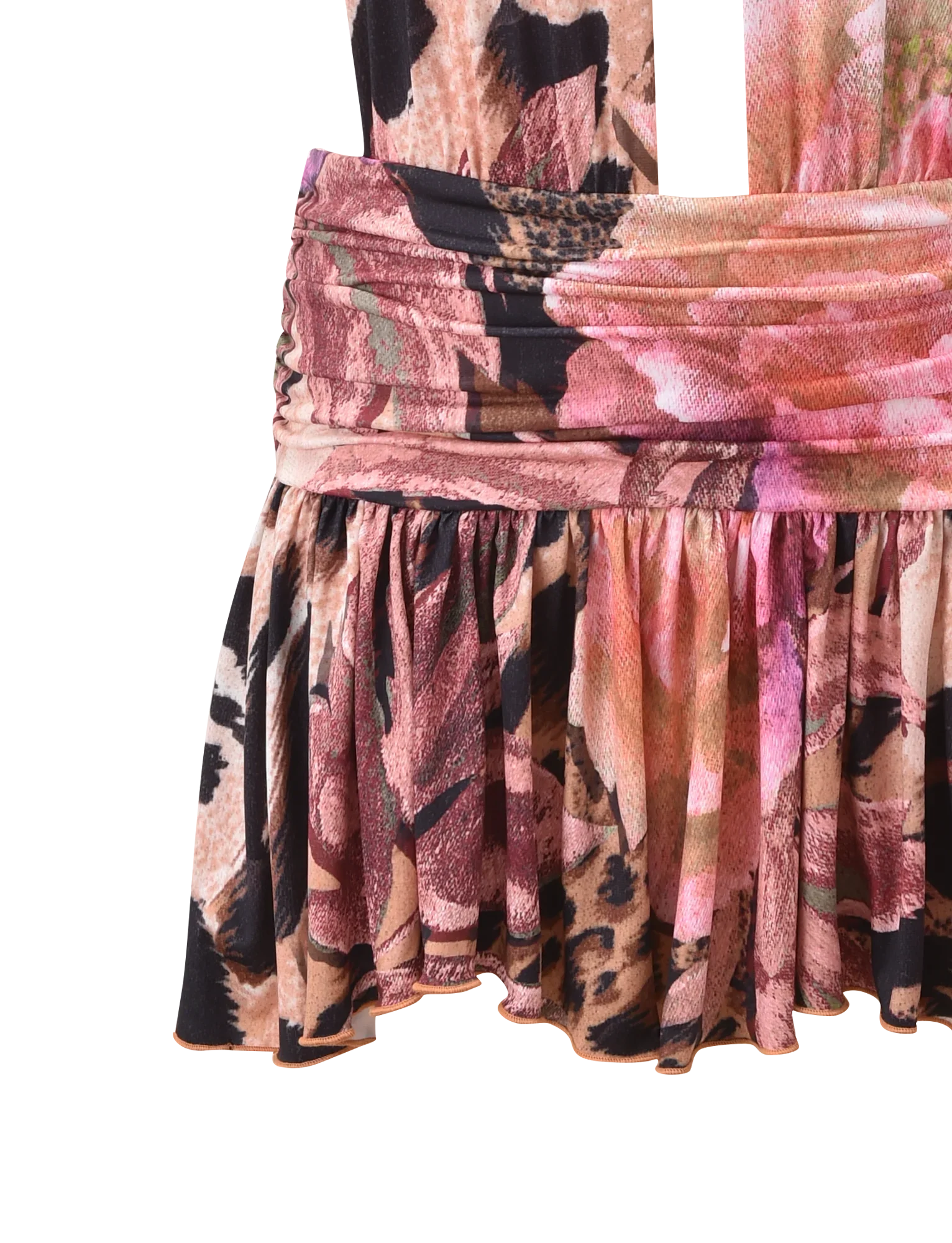 INDI HALTER SCARF DRESS - ANIMALIER FLORAL