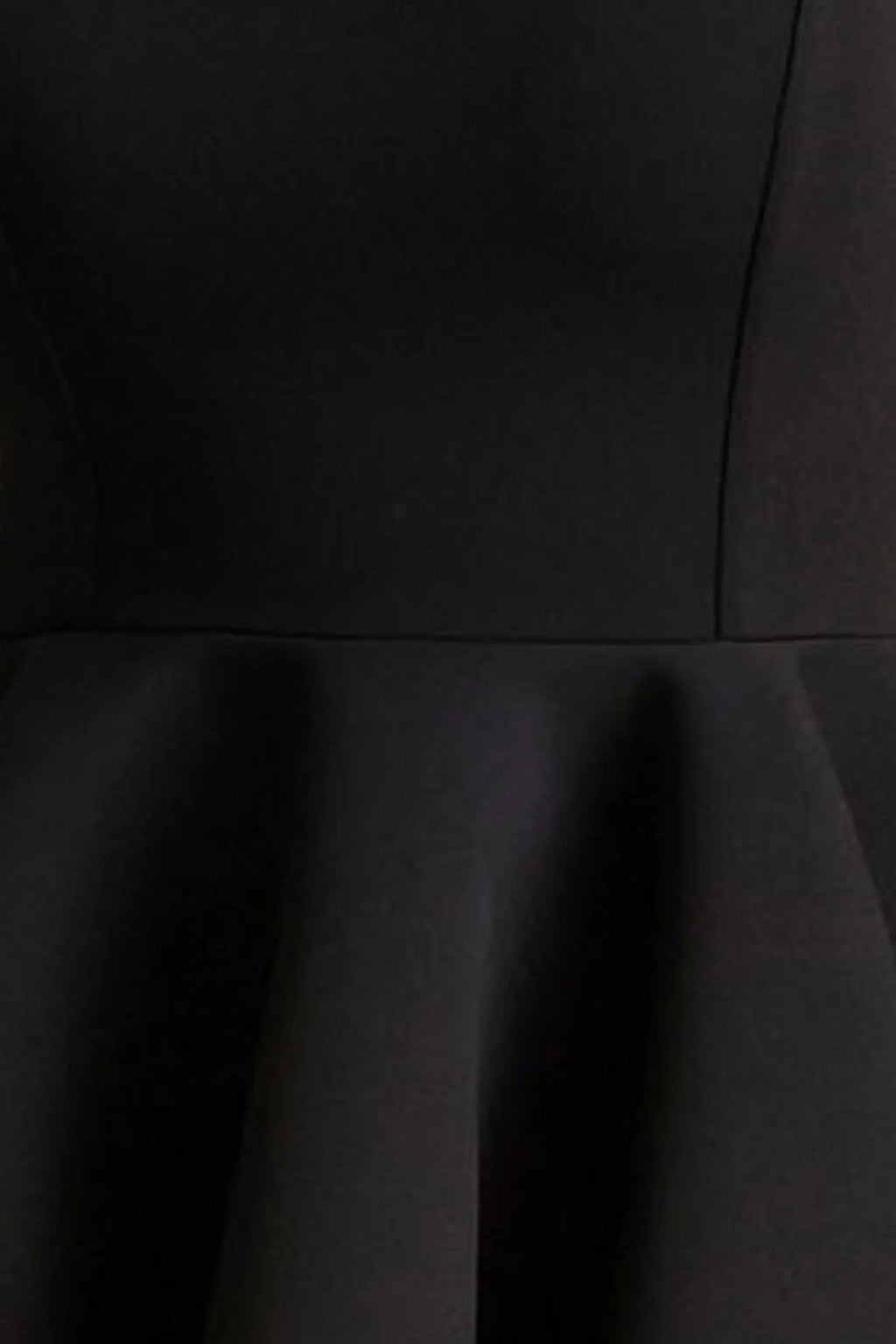 Malia | Black Sweetheart-Neck Skater Mini Dress