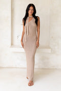 Sunshine Picnic Maxi Dress Beige