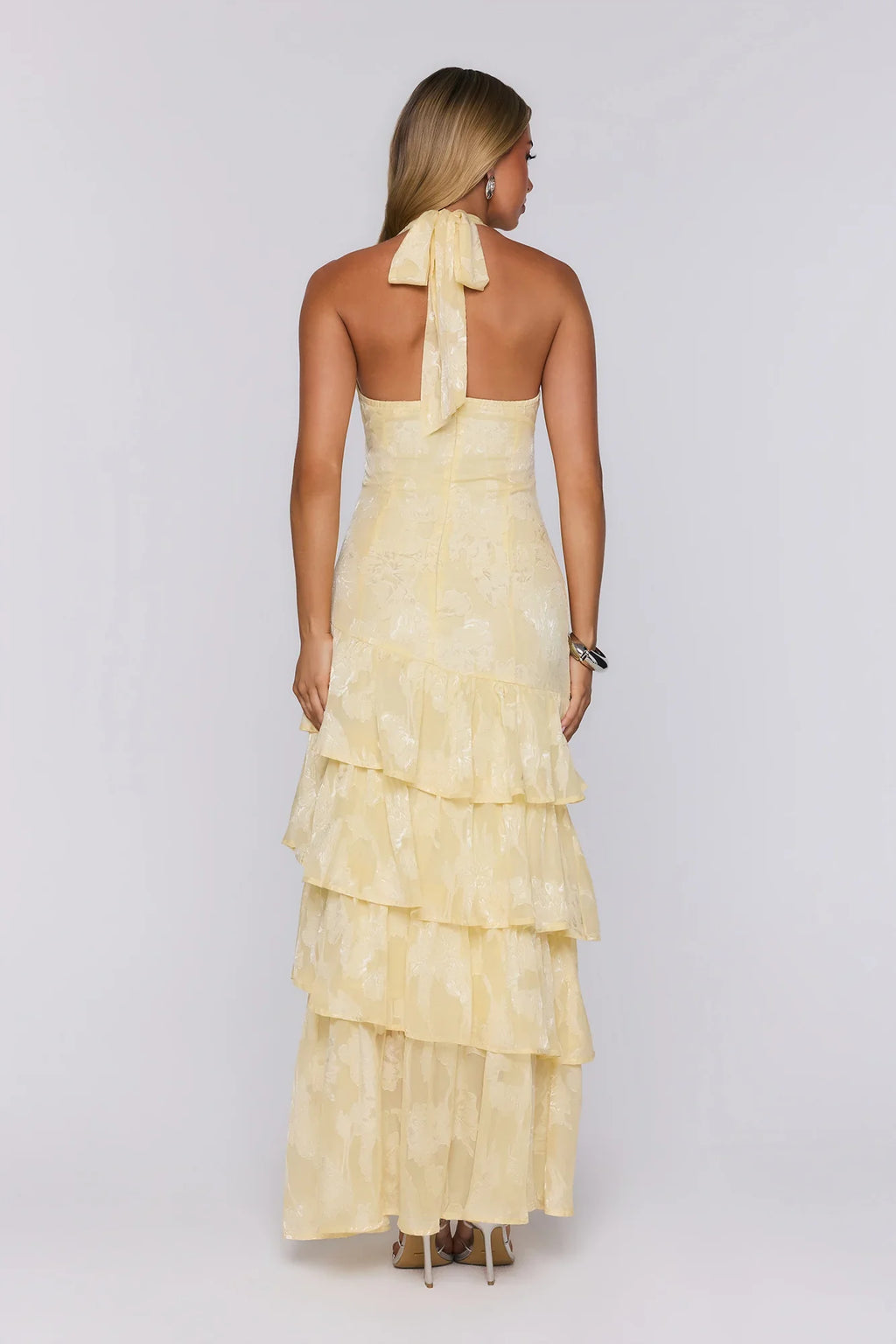 Mood Shift Halter Maxi Dress Yellow