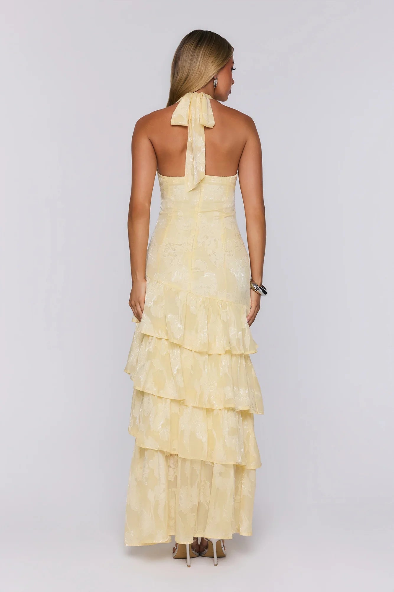 Mood Shift Halter Maxi Dress Yellow