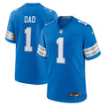 Number 1 Dad Detroit Lions Nike Game Jersey - Blue