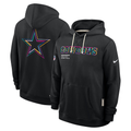 Men's Dallas Cowboys Nike Black Tall 2025 NFL Crucial Catch Sideline Standard Issue Dri-FIT Hoodie