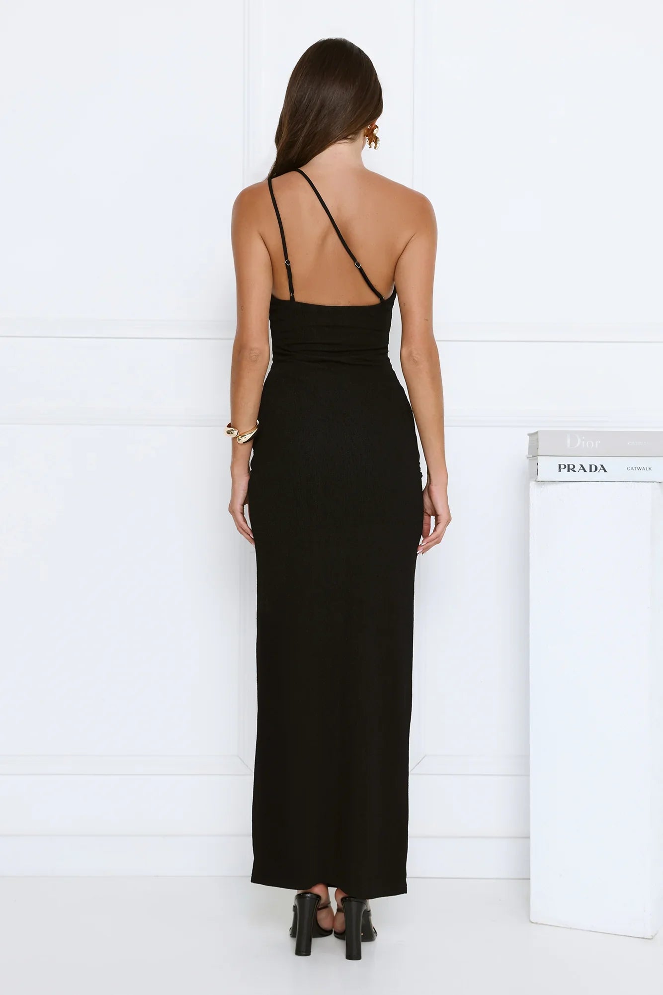 Prestige Hour One Shoulder Maxi Dress Black