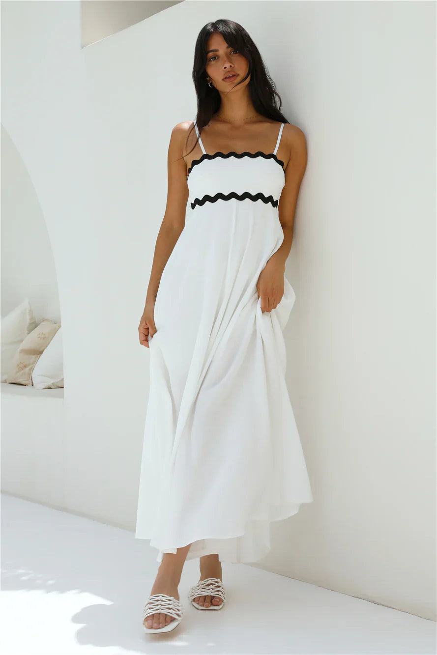 Blowing Away Maxi Dress White