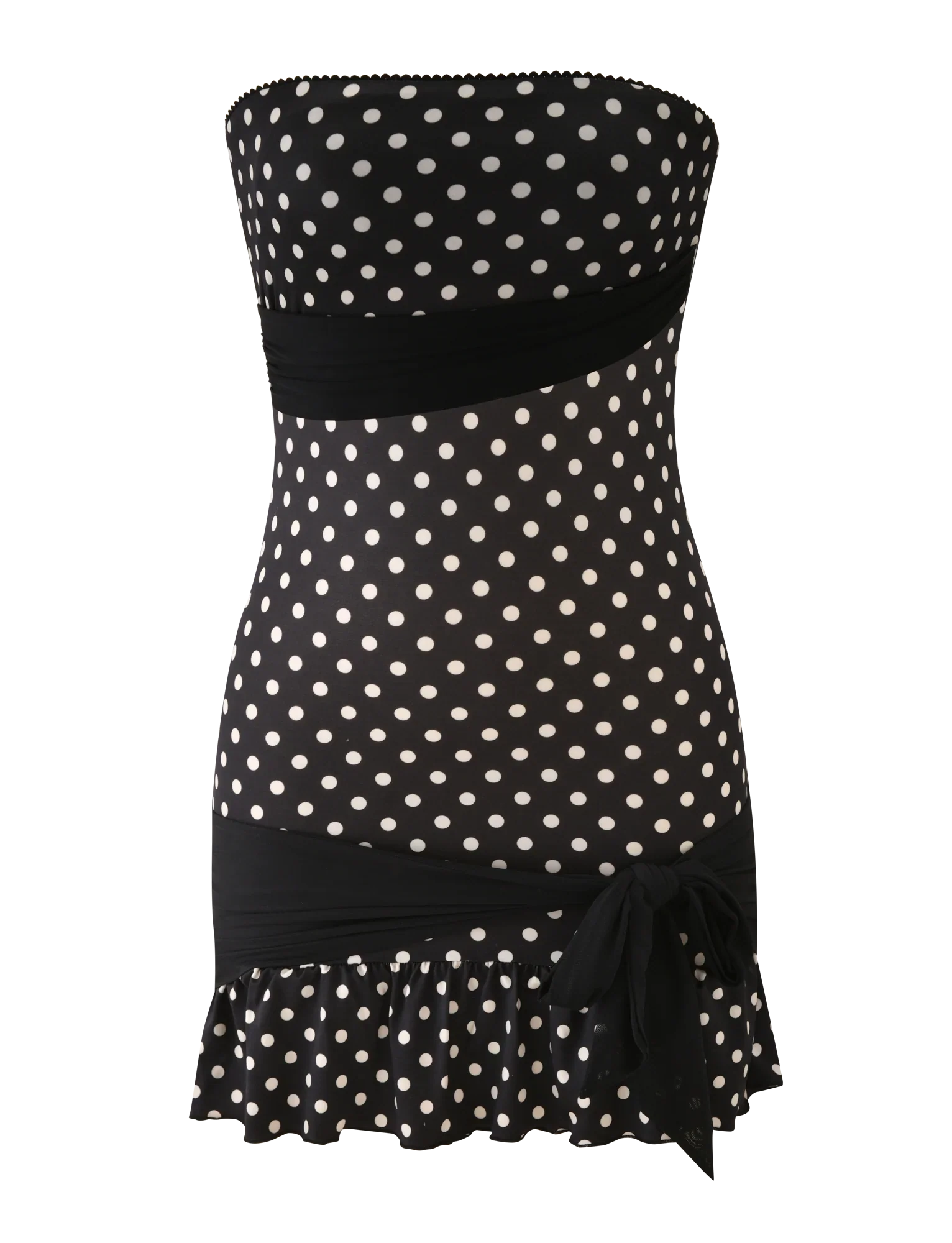 TOVE MINI DRESS - BLACK POLKA DOT
