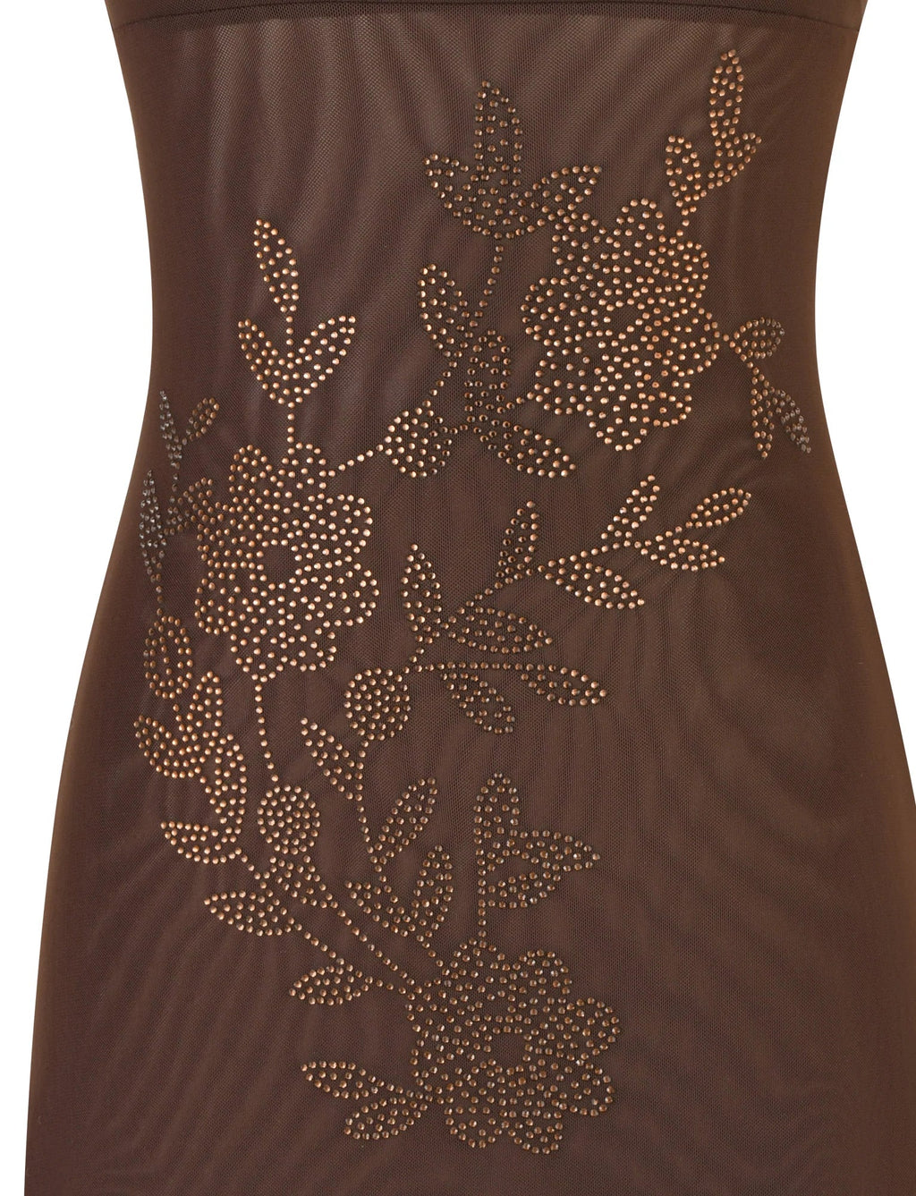 OCTAVIA MINI DRESS - BROWN : CHOCOLATE