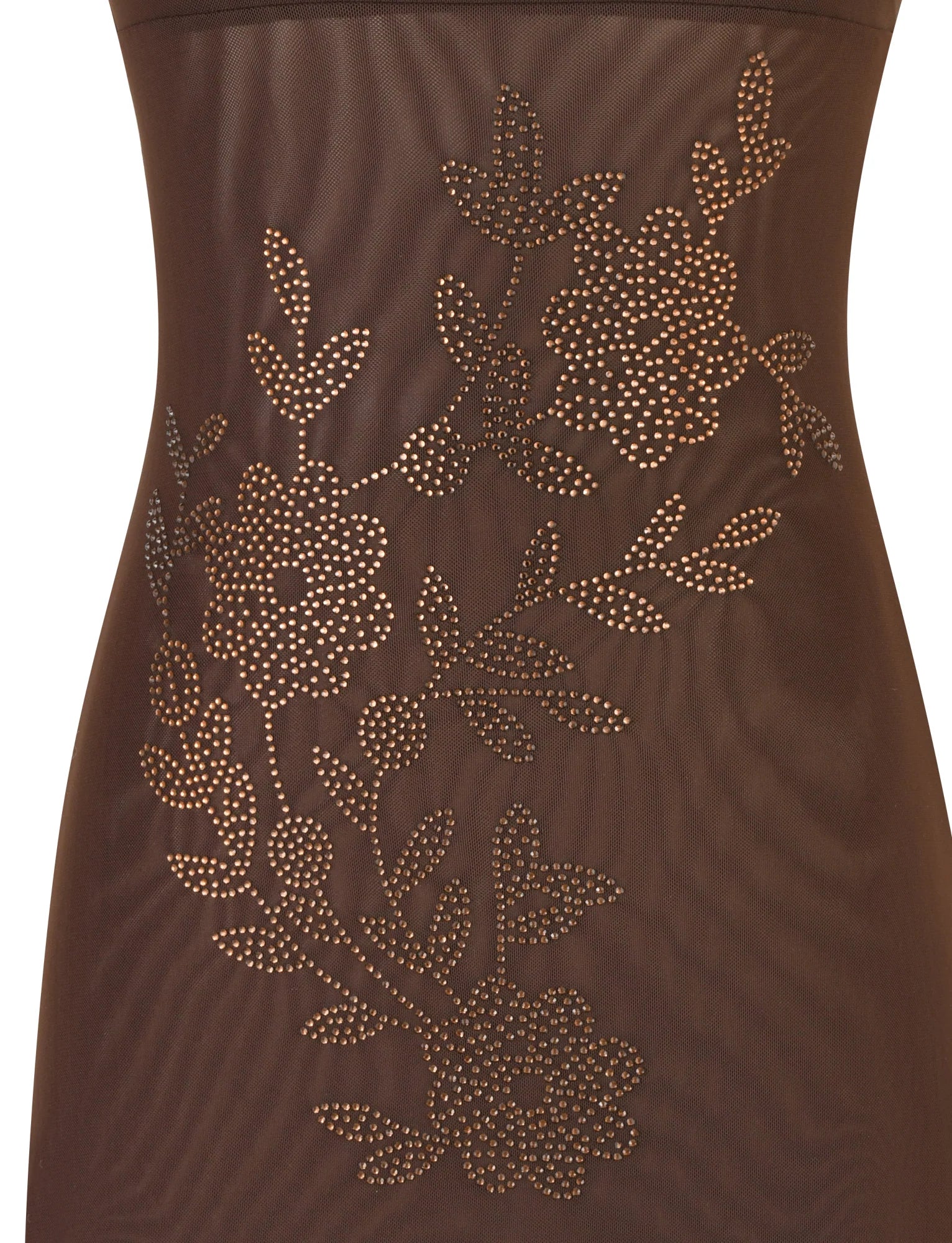 OCTAVIA MINI DRESS - BROWN : CHOCOLATE