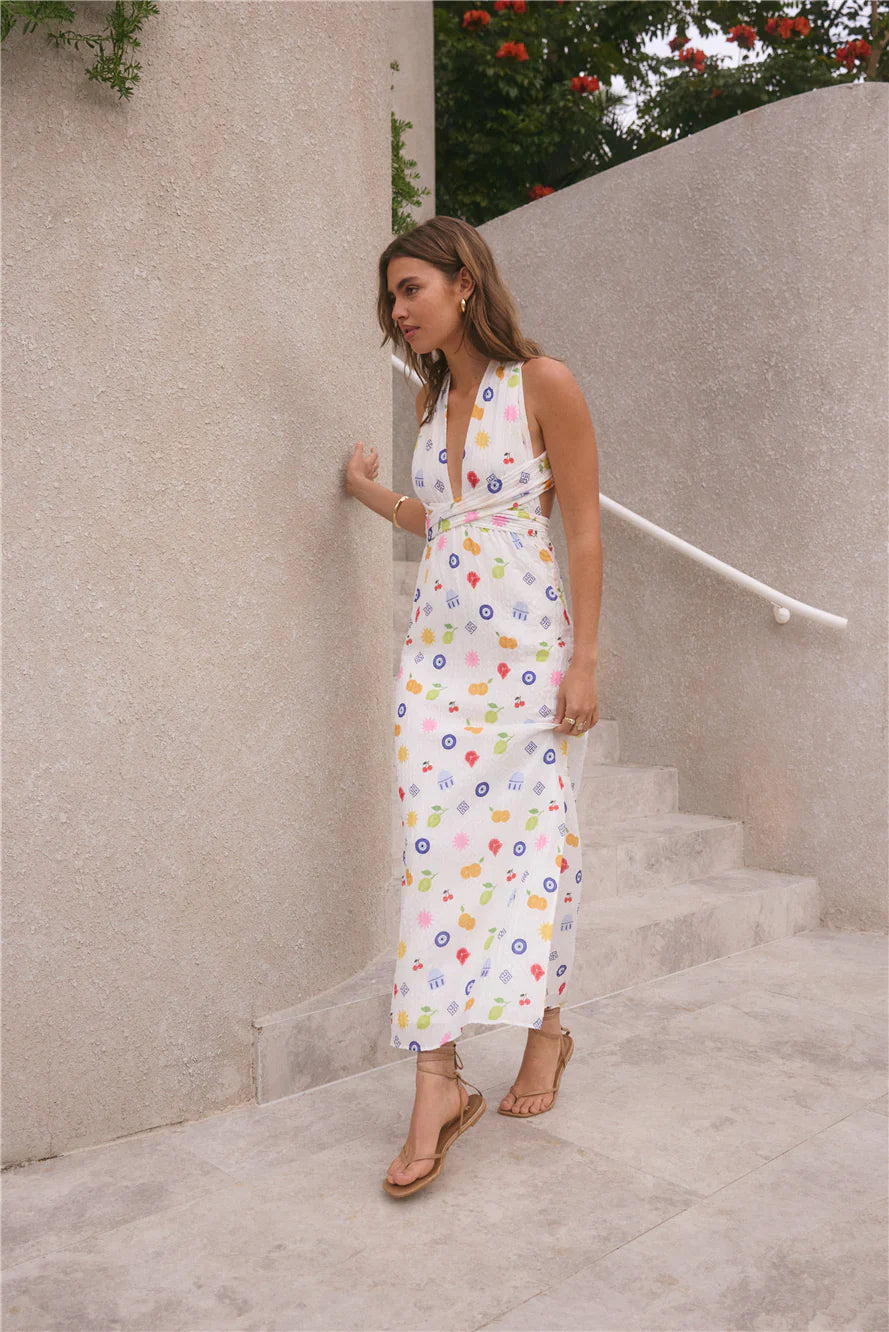 Marici Maxi Dress Santorini Print