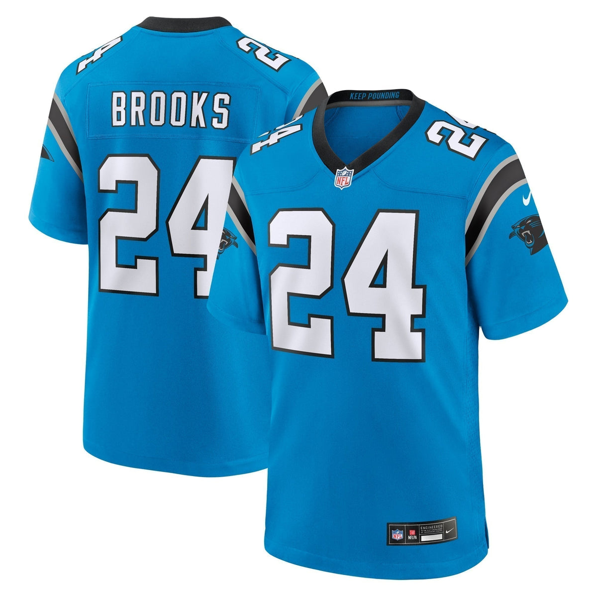 Jonathon Brooks Carolina Panthers Nike 2024 NFL Draft Alternate Game   Jersey - Blue