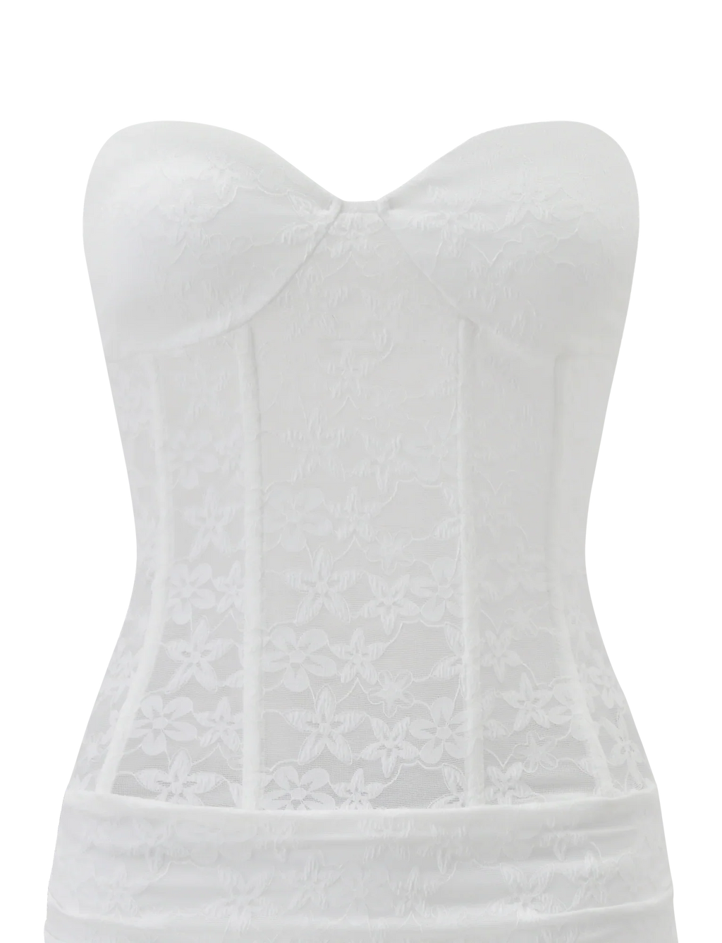 PETRA MINI DRESS - WHITE LACE