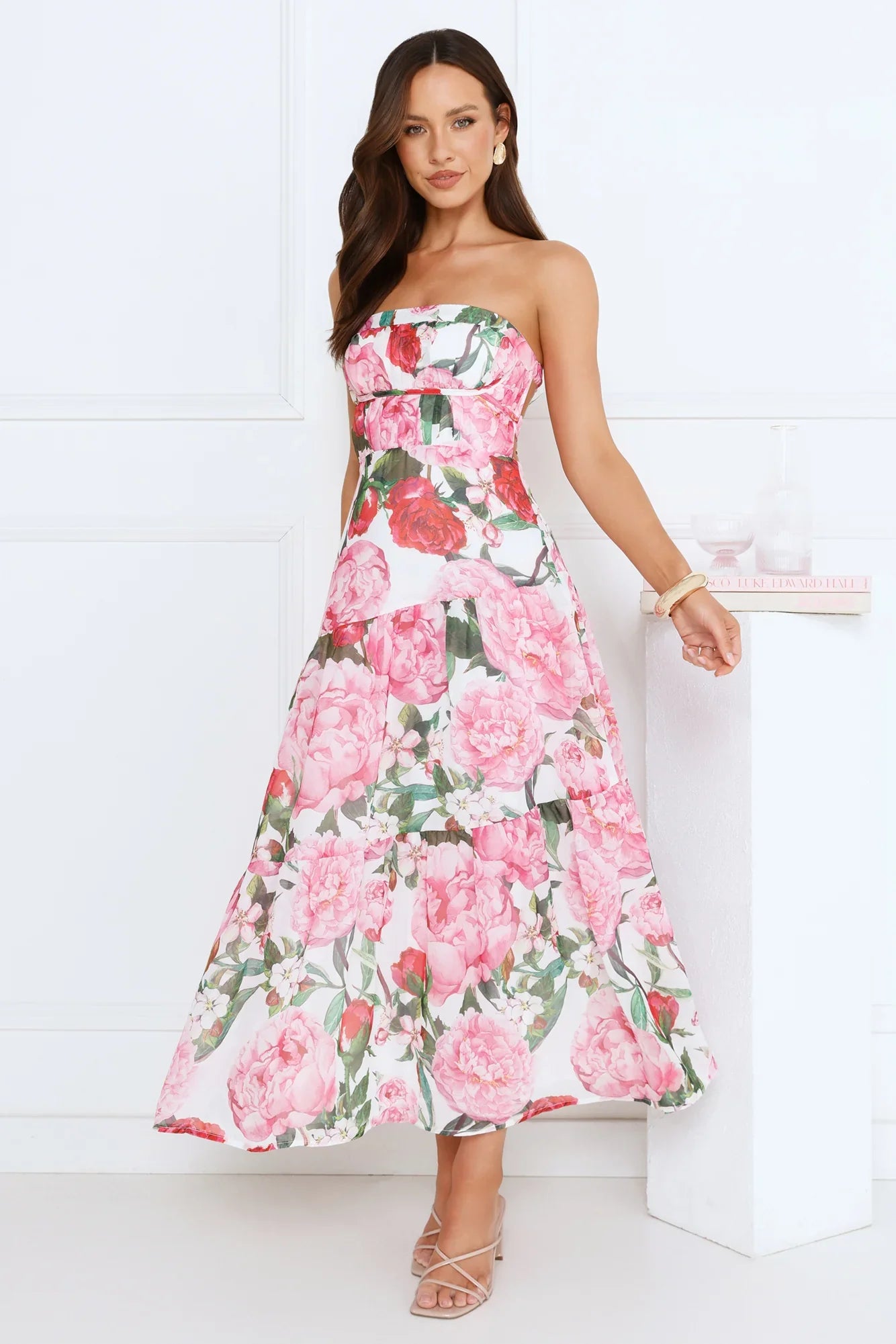 Daydream Luxe Strapless Maxi Dress Pink