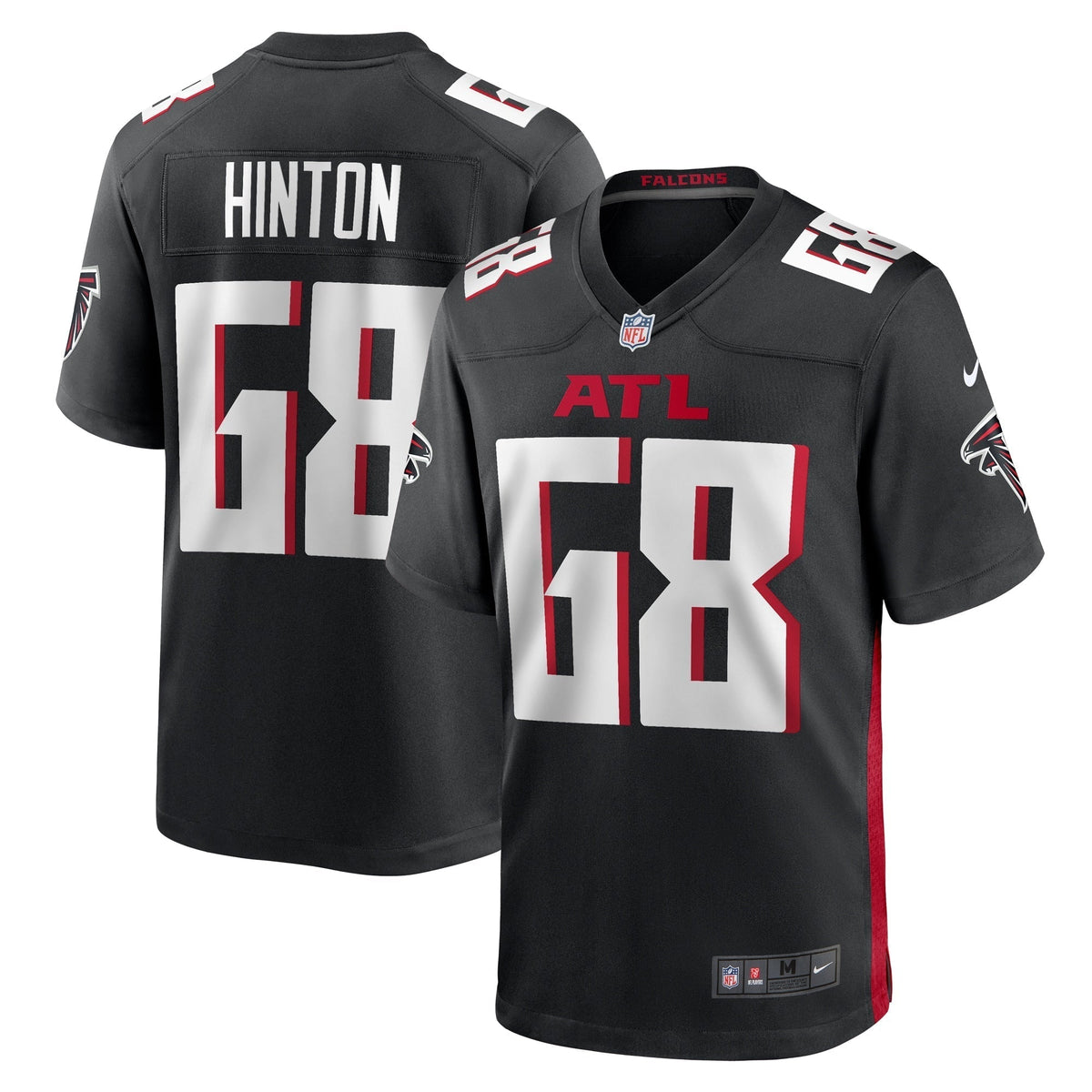 Kyle Hinton Atlanta Falcons Nike Team Game Jersey -  Black