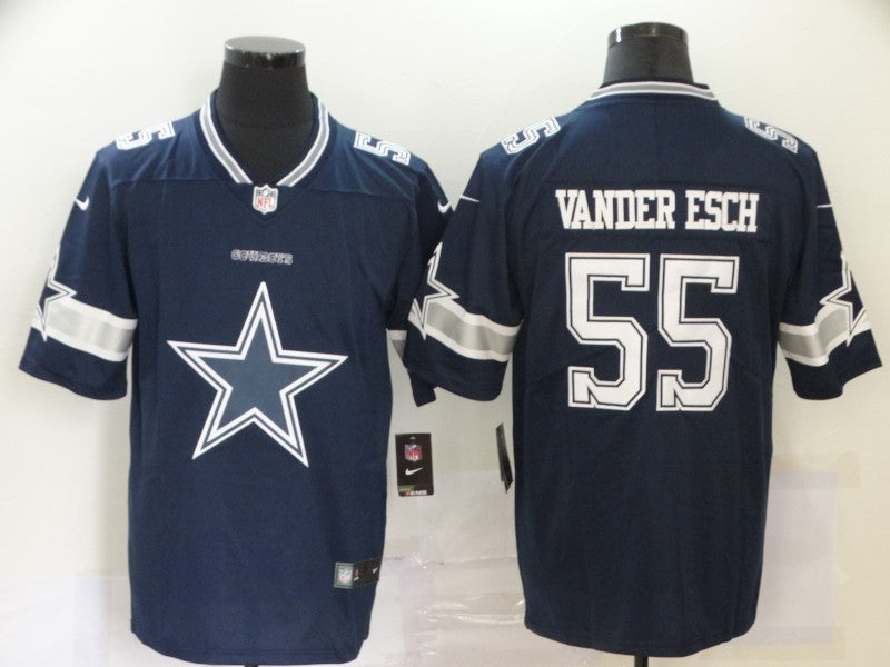 Men's Dallas Cowboys Leighton Vander Esch #55 Navy Game Jersey1