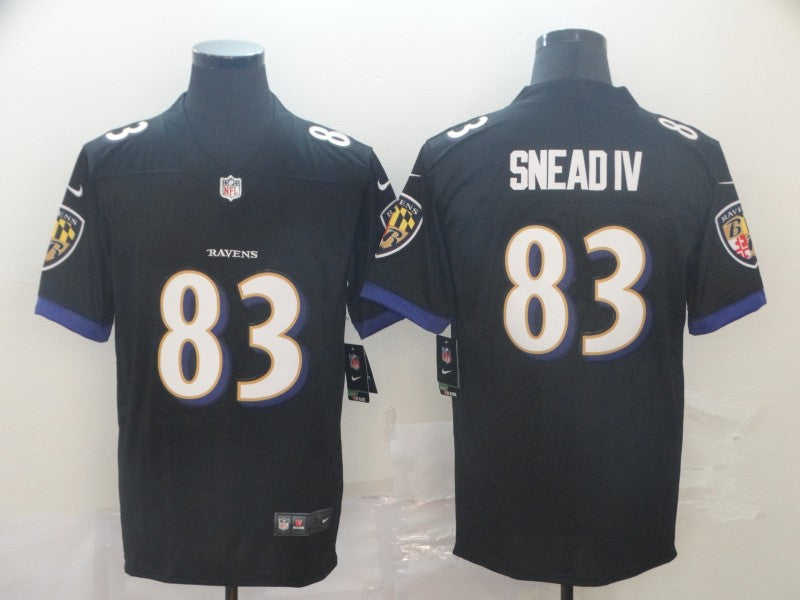 Men's Baltimore Ravens Willie Snead IV #83 Black Game Jersey1