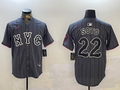 Men's New York Mets Juan Soto #22 Graphite 2024 City Connect Limited Player Jersey