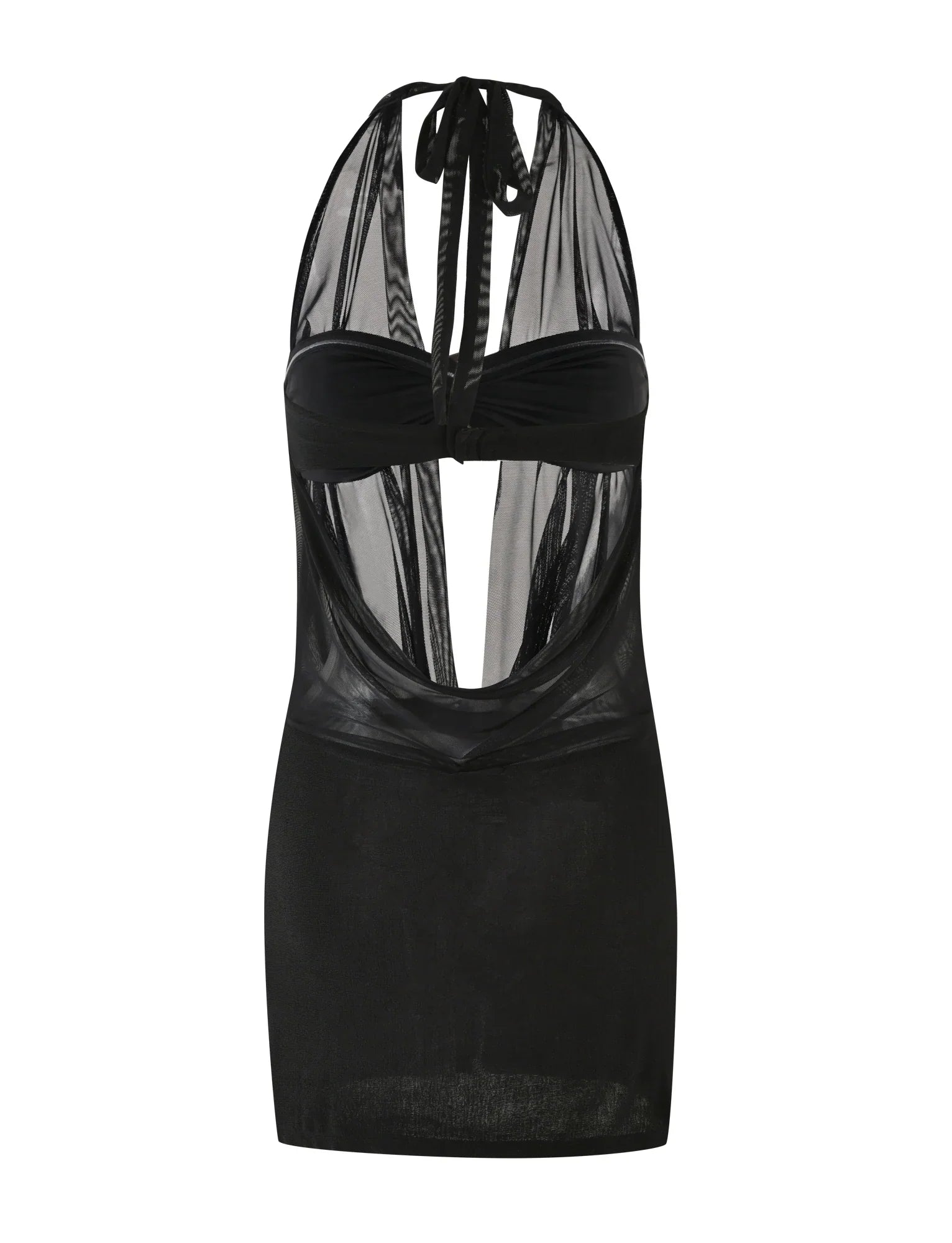 MAKENA TWO-PIECE DRESS - BLACK