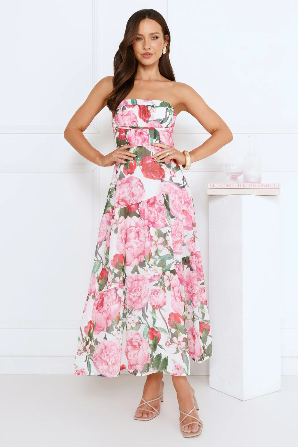 Daydream Luxe Strapless Maxi Dress Pink