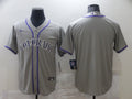Men's Colorado Rockies Gray Replica Blank Jersey1