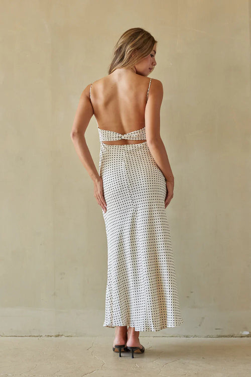 Candie Polka Dot Maxi Dress