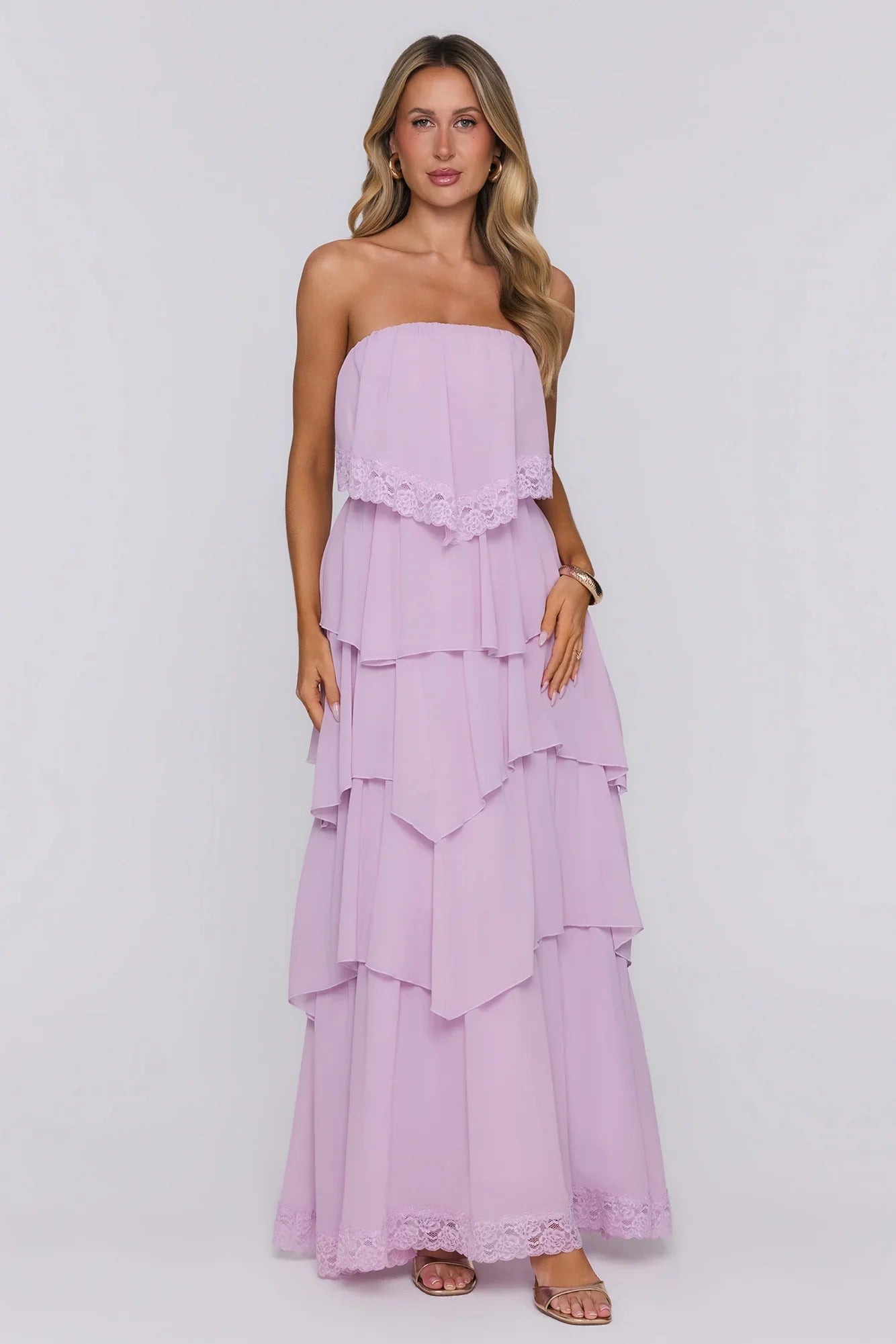 Starlet Season Strapless Maxi Dress Lilac