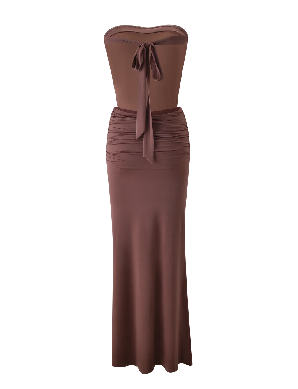 IOLLA STRAPLESS MAXI DRESS - MOCHA