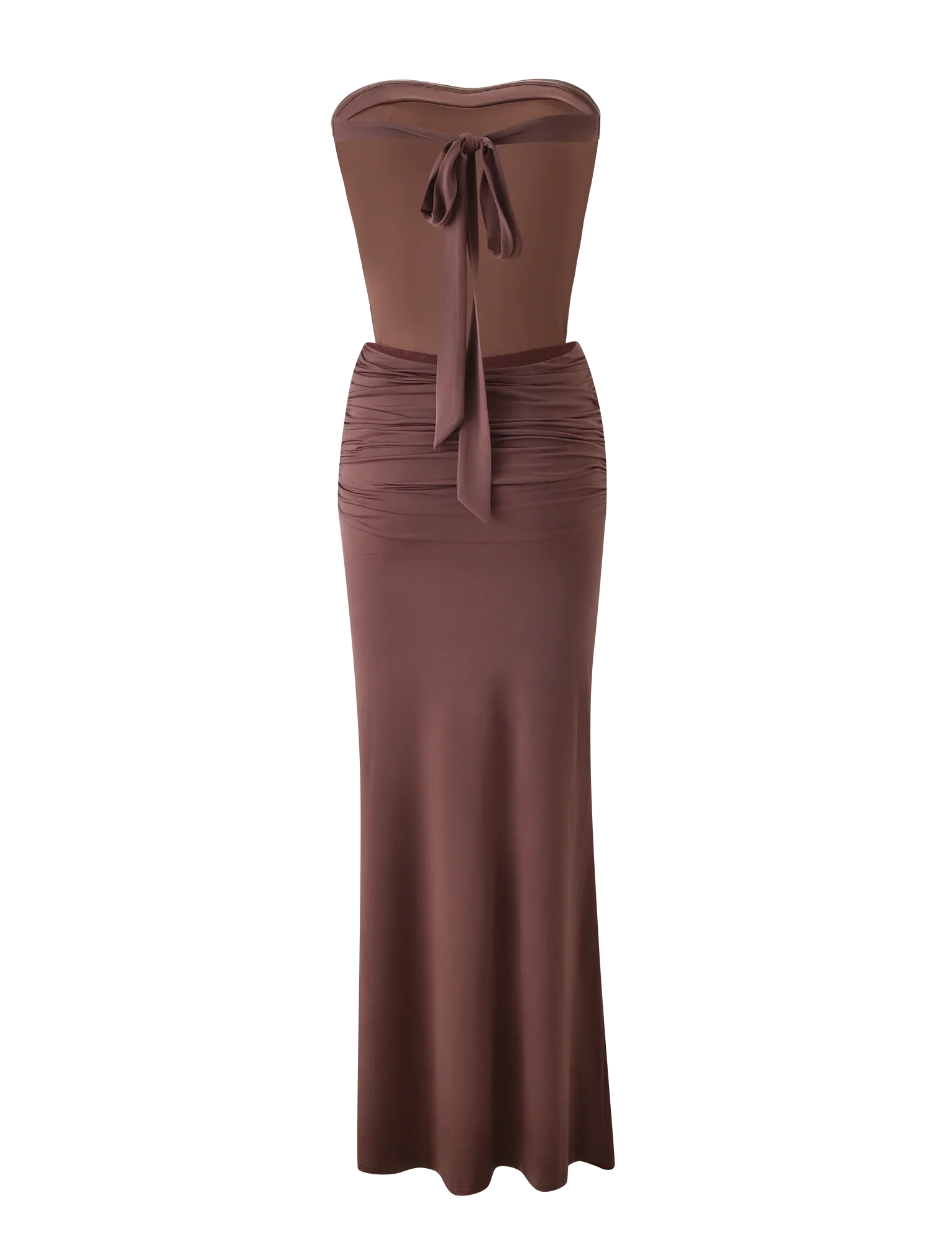 IOLLA STRAPLESS MAXI DRESS - MOCHA