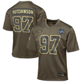 Youth Detroit Lions Aidan Hutchinson Nike Olive 2025 Salute to Service Game Jersey