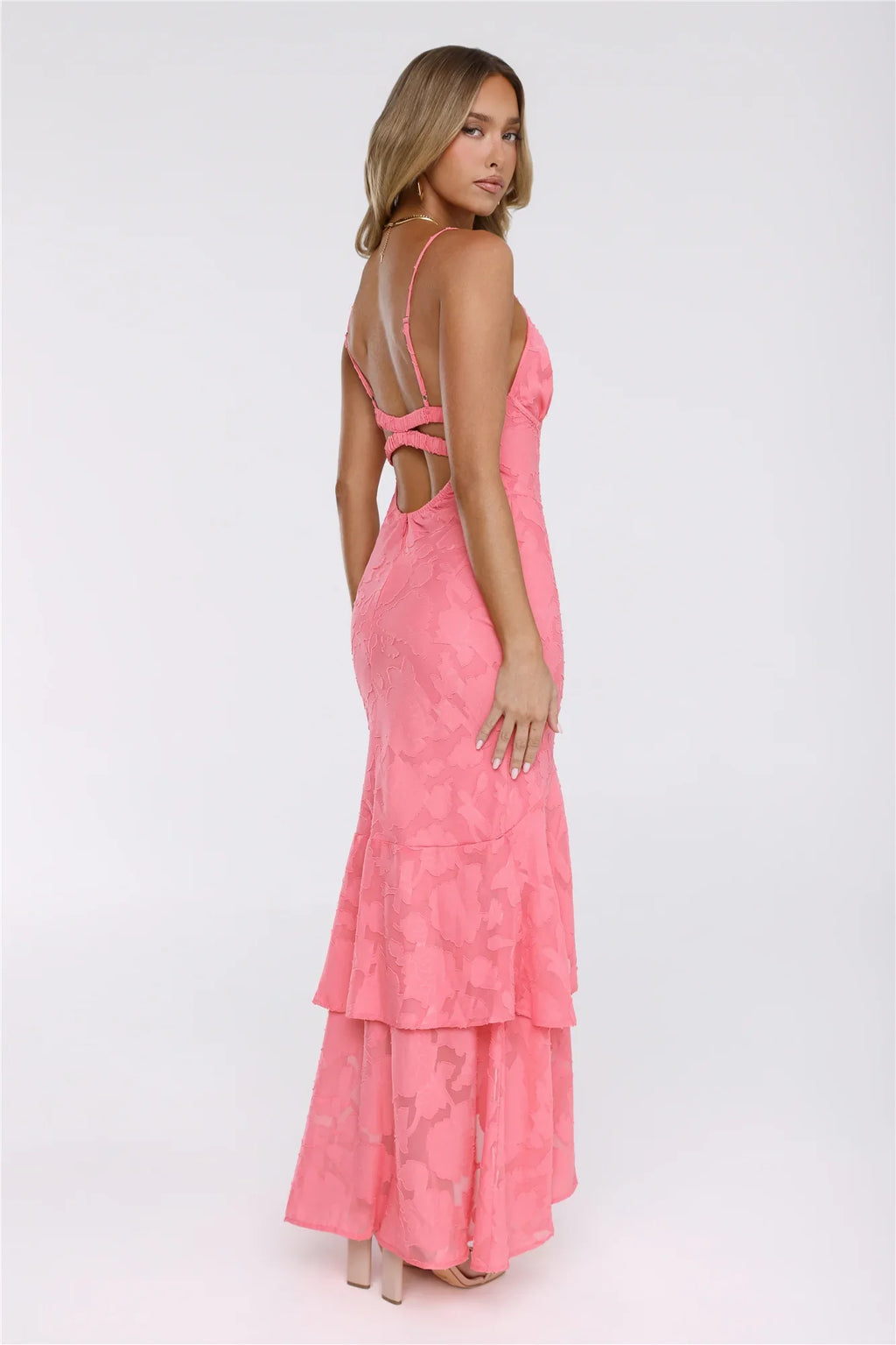 Petal Parade Maxi Dress Coral