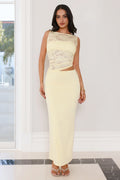 Styled Signed Delivered Lace Maxi Dress Yellow